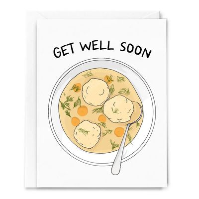 Get Well Soon Matzah Ball Soup Card