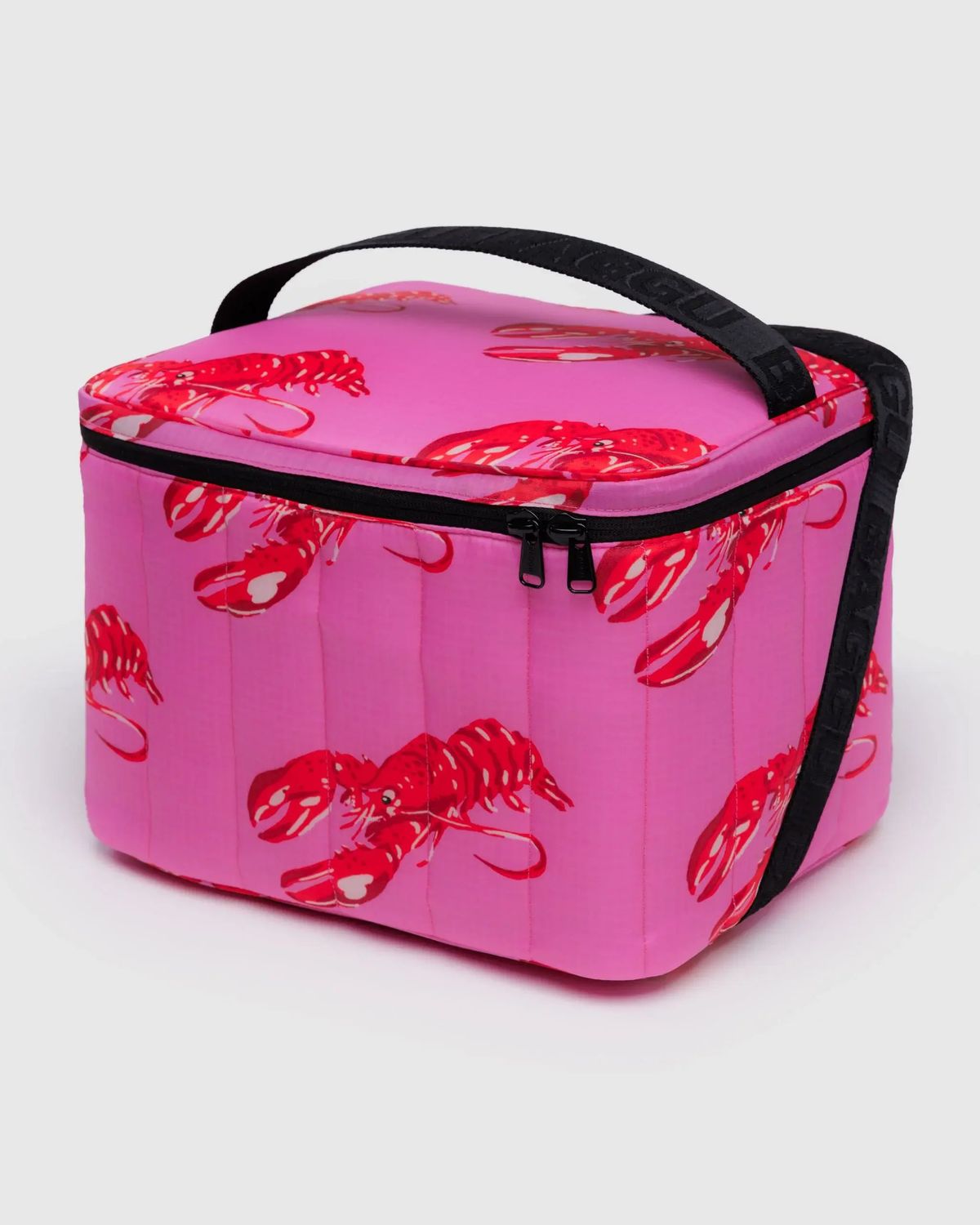 Baggu Puffy Cooler Bag Pink Lobster