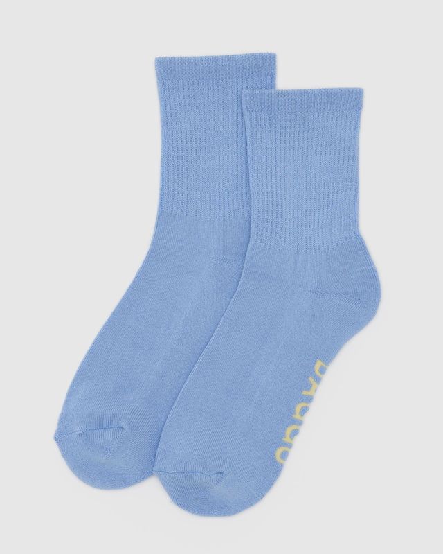 Baggu Ribbed Socks French Blue One Size