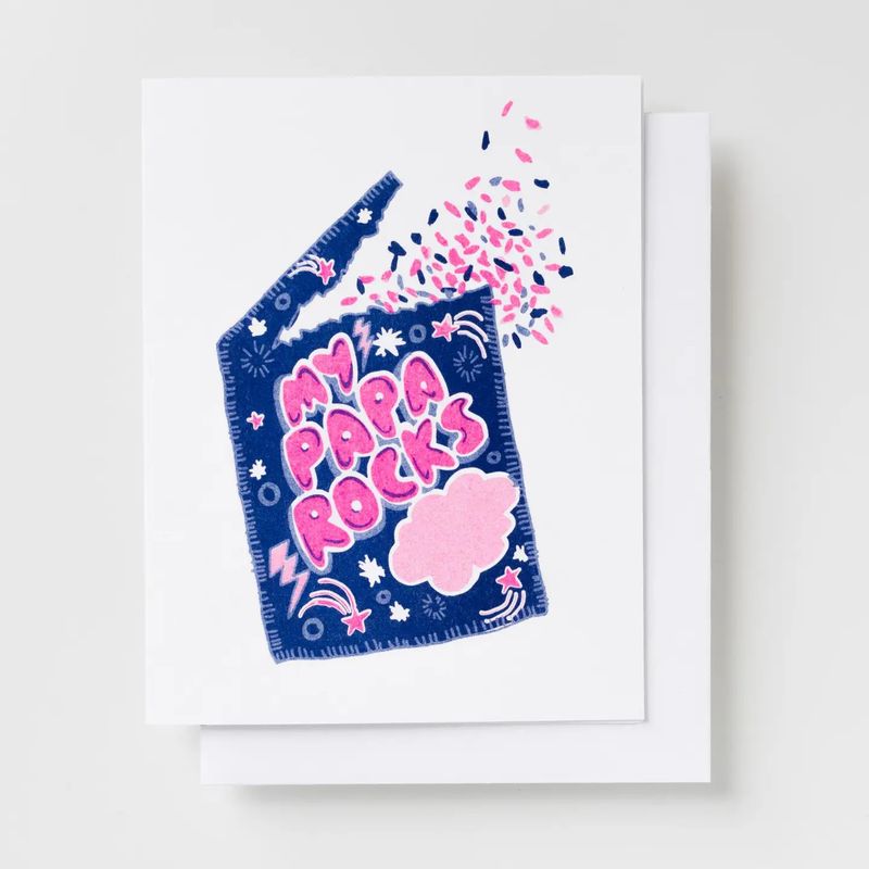 My Papa Rocks Risograph