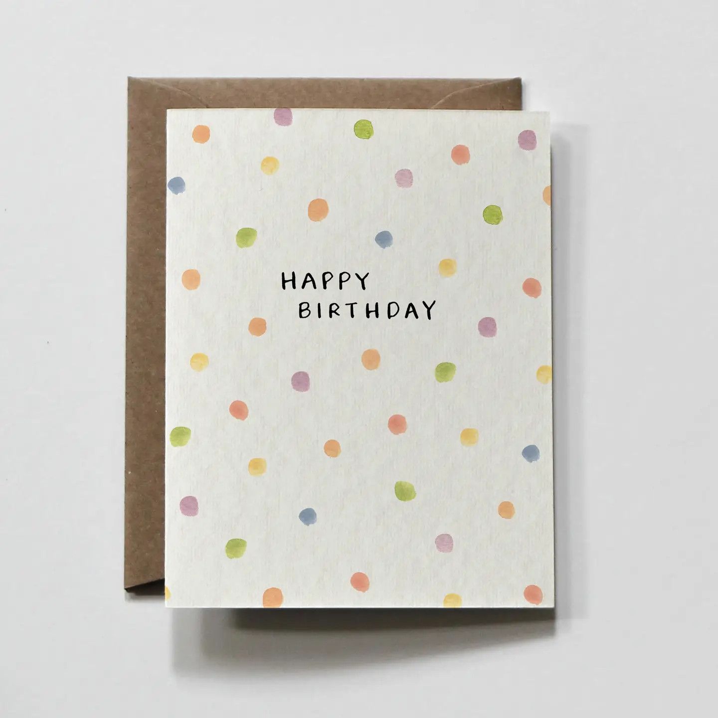 Rainbow Polka Dot Colorful Happy Birthday