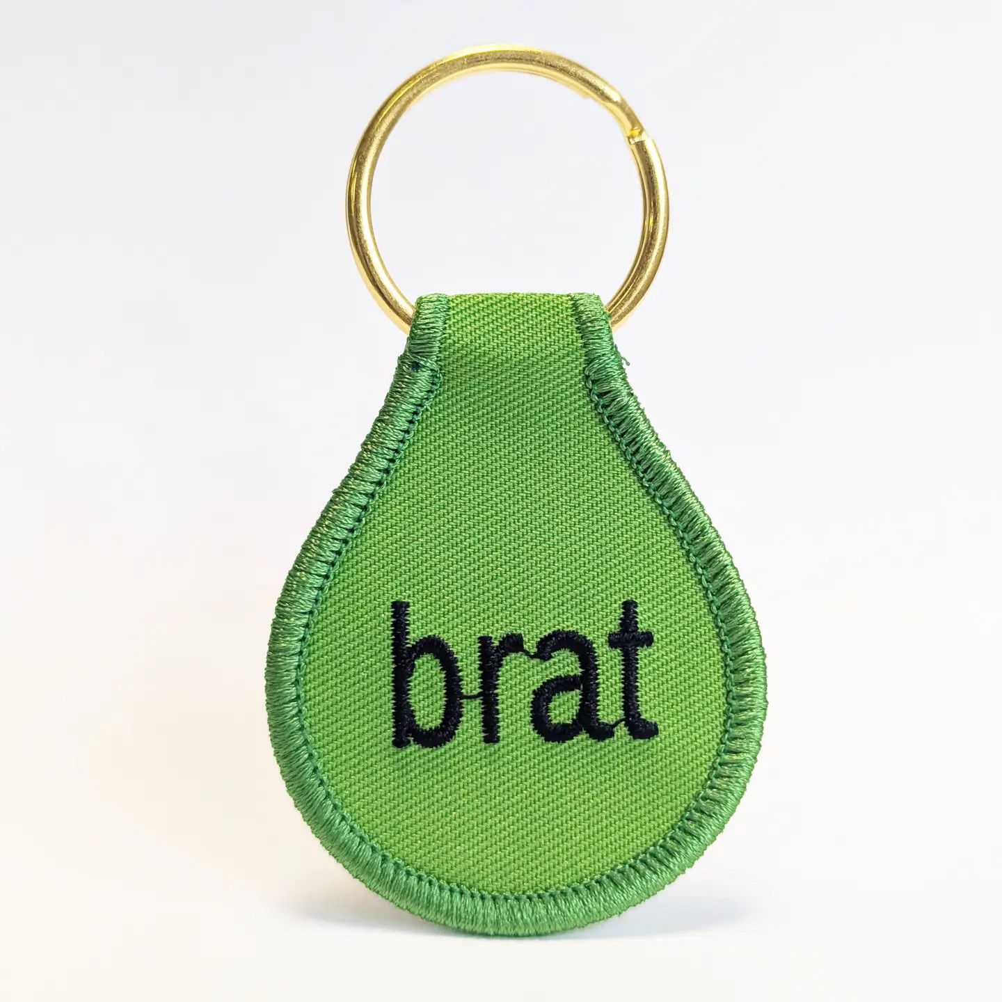 Brat Embroidered Key Tag