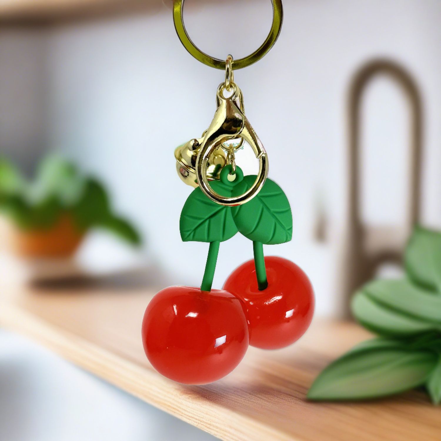 Rainbow Unicorn Cherries Keychain Bag Charm