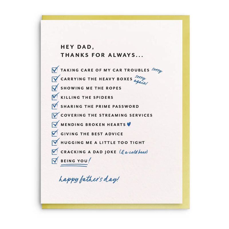 Dad List - Father&#39;s Day