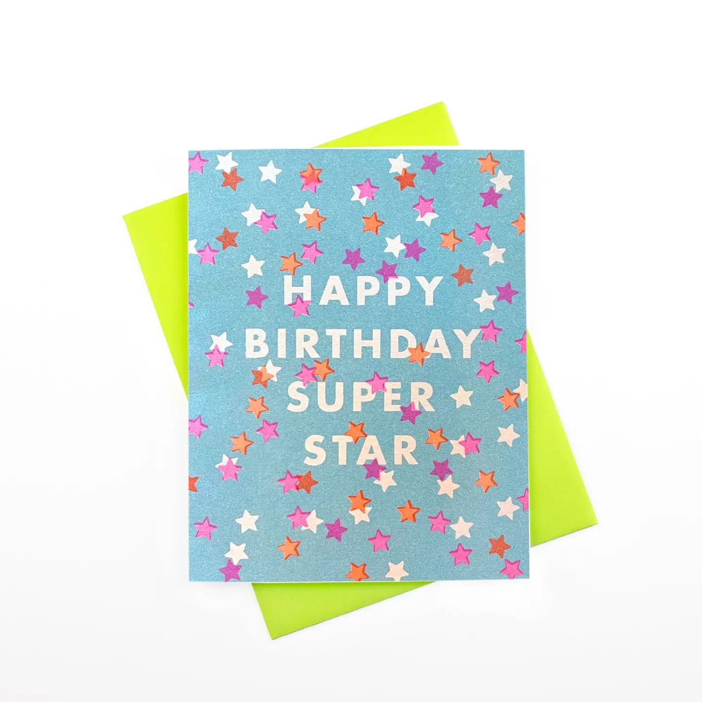 &quot;Happy Birthday Super Star&quot; Confetti - Risograph
