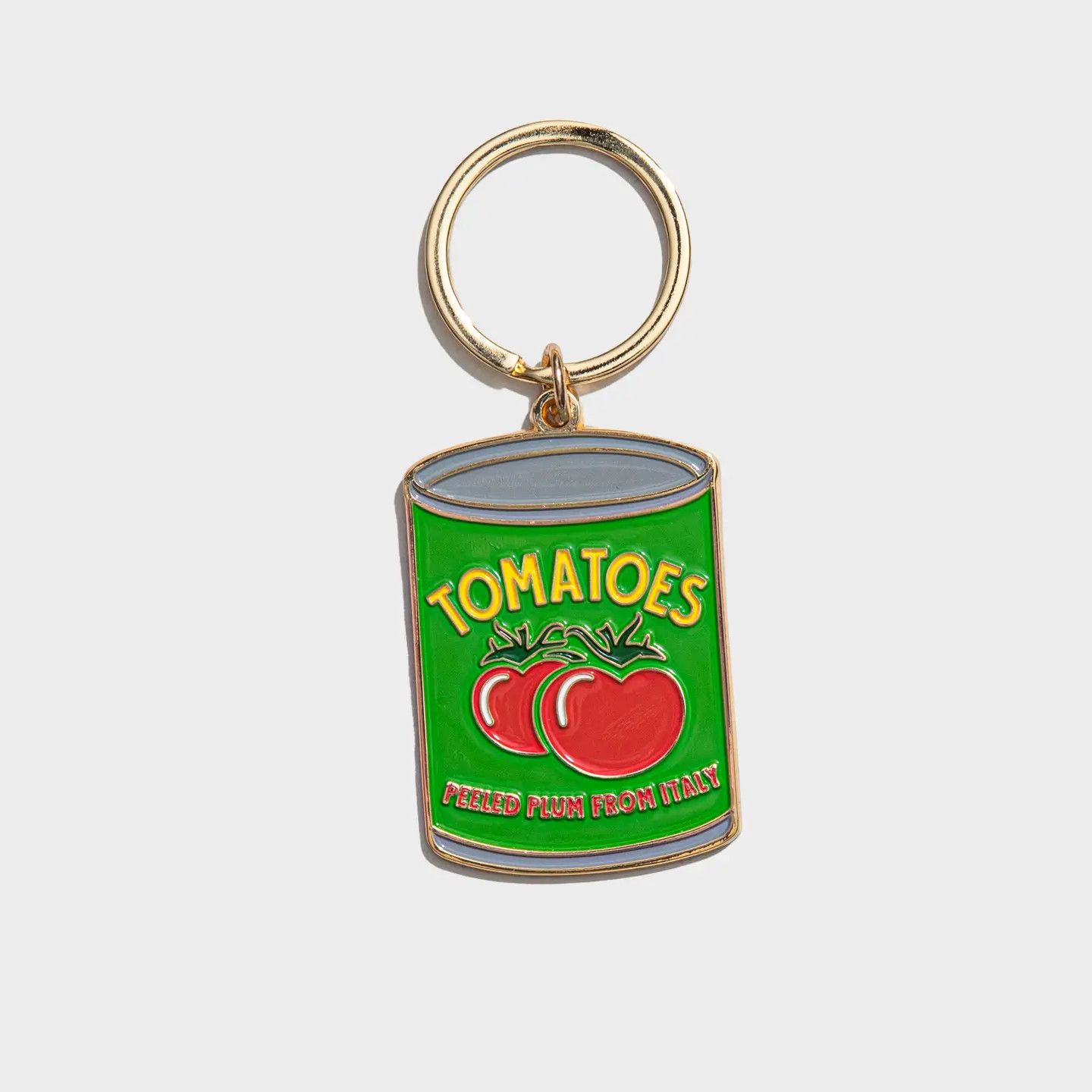 Tomato Can Enamel Keychain