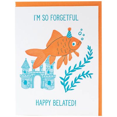 Goldfish Belated Birthday Card