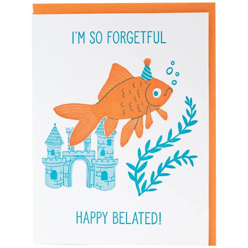 Goldfish Belated Birthday Card