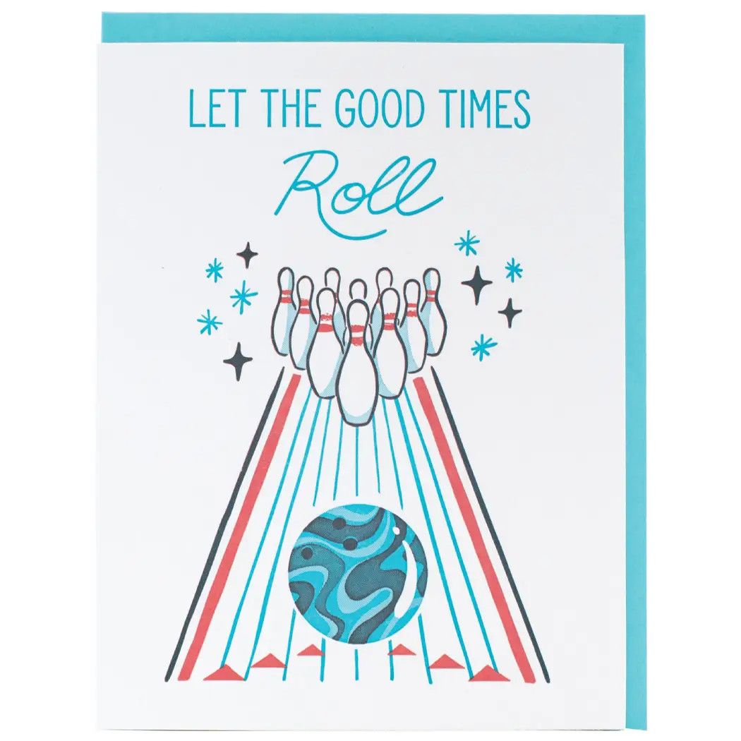 Bowling Birthday Card