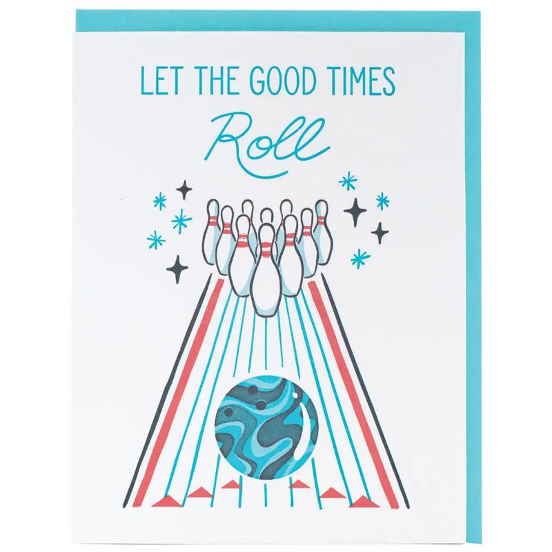 Bowling Birthday Card