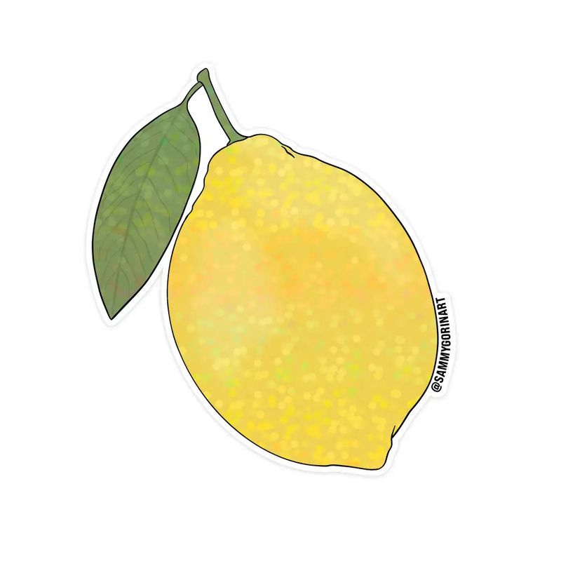 Glitter Lemon Sticker