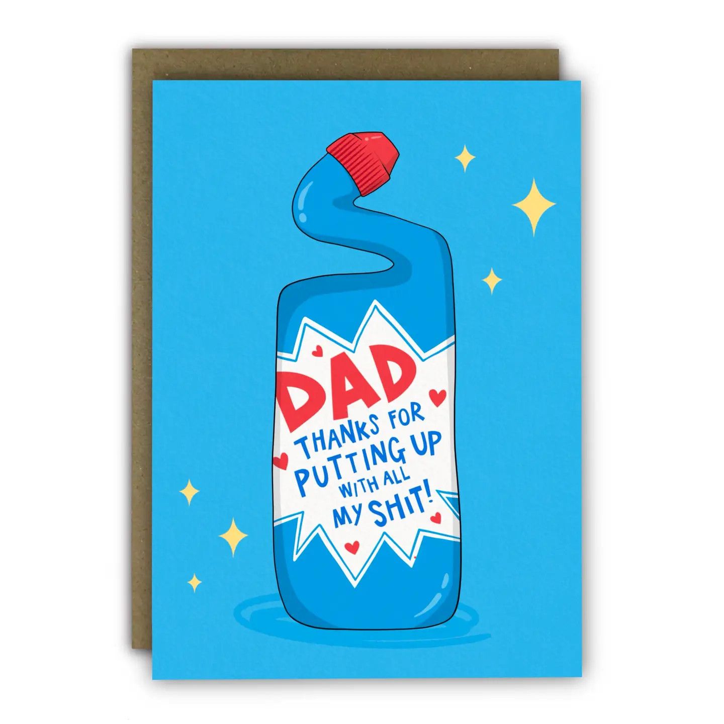 Dad Toilet Cleaner Shit Card