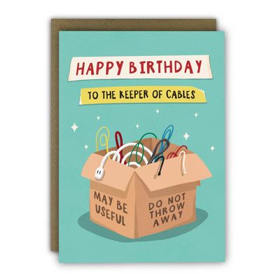 Keeper of Cables Card For Hoarders