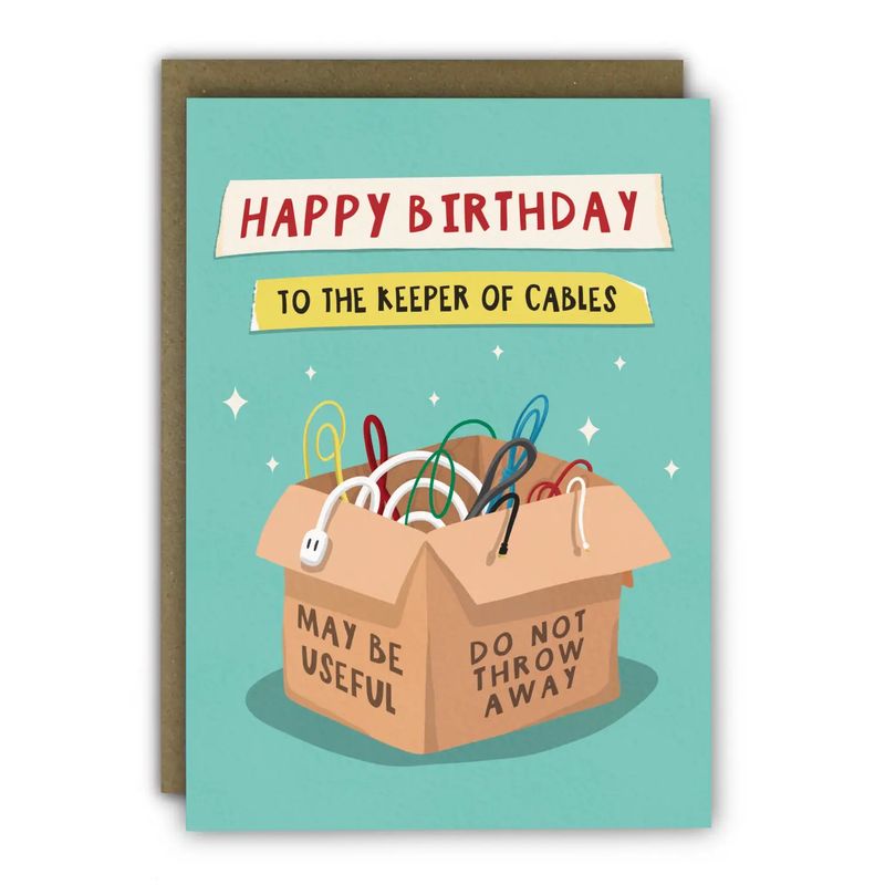 Keeper of Cables Card For Hoarders