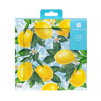 Talking Tables Lemon Paper Napkins