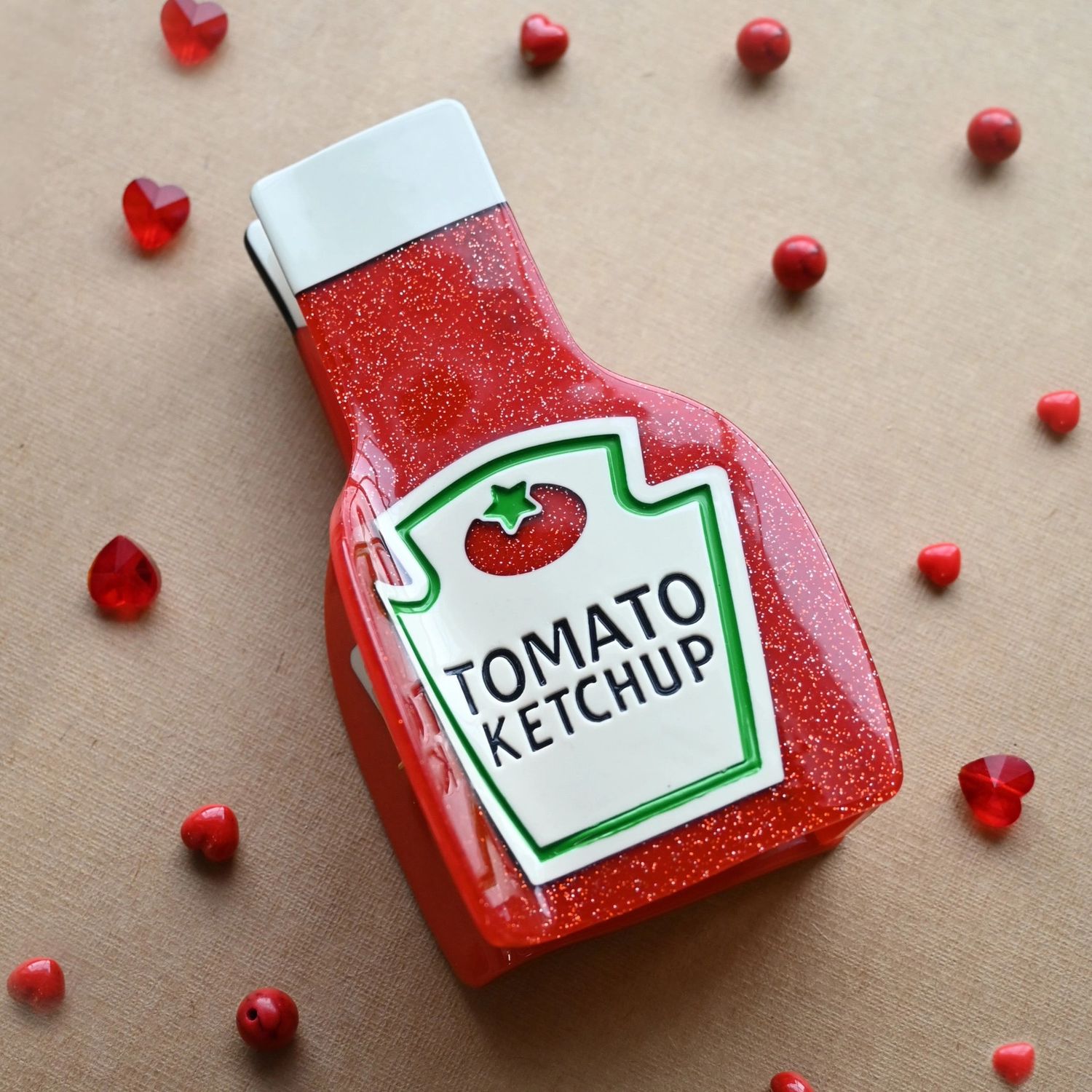Tiny Ketchup Hair Claw