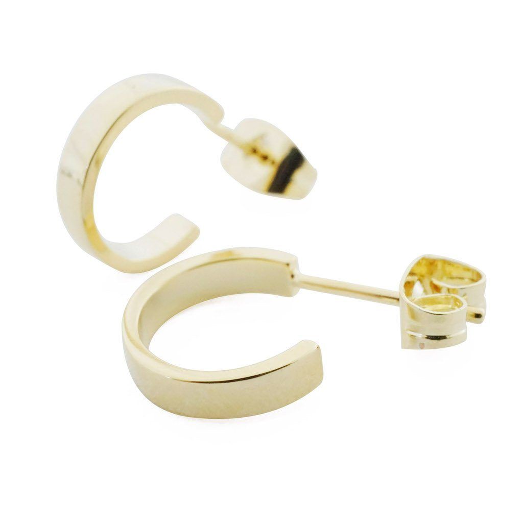 Huggie Hoop Earrings, Color: Gold