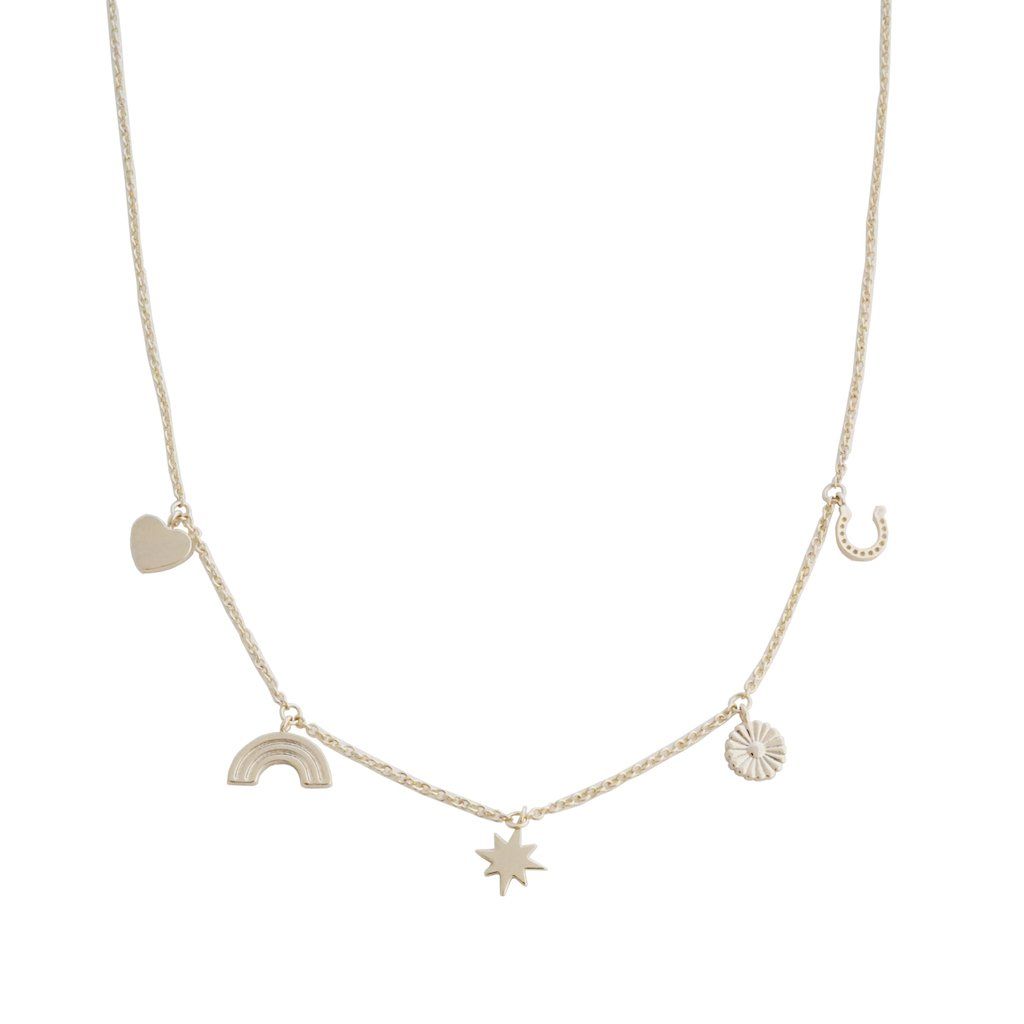 Lucky Charms Necklace, Color: Gold