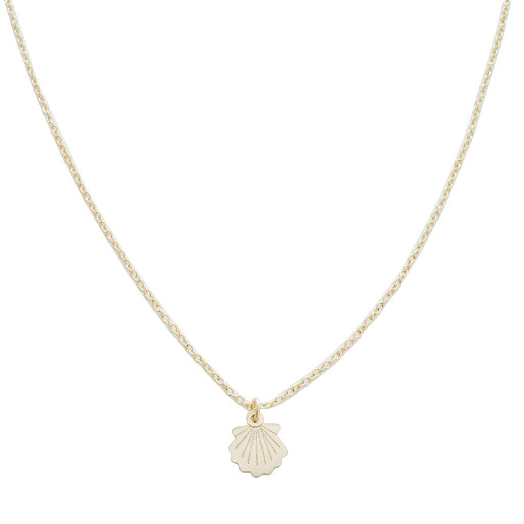 Magic Charm Shell Necklace, Color: Gold