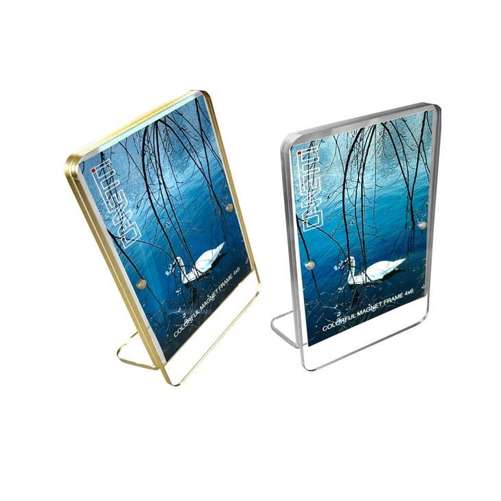 Colorful Magnet Frame, Color: Gold Trim, Size: 4&quot;x6&quot;