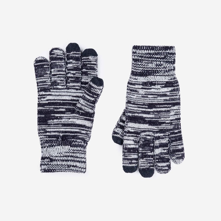 Verloop Twist Knit Touchscreen Gloves Black White, Size: O/S