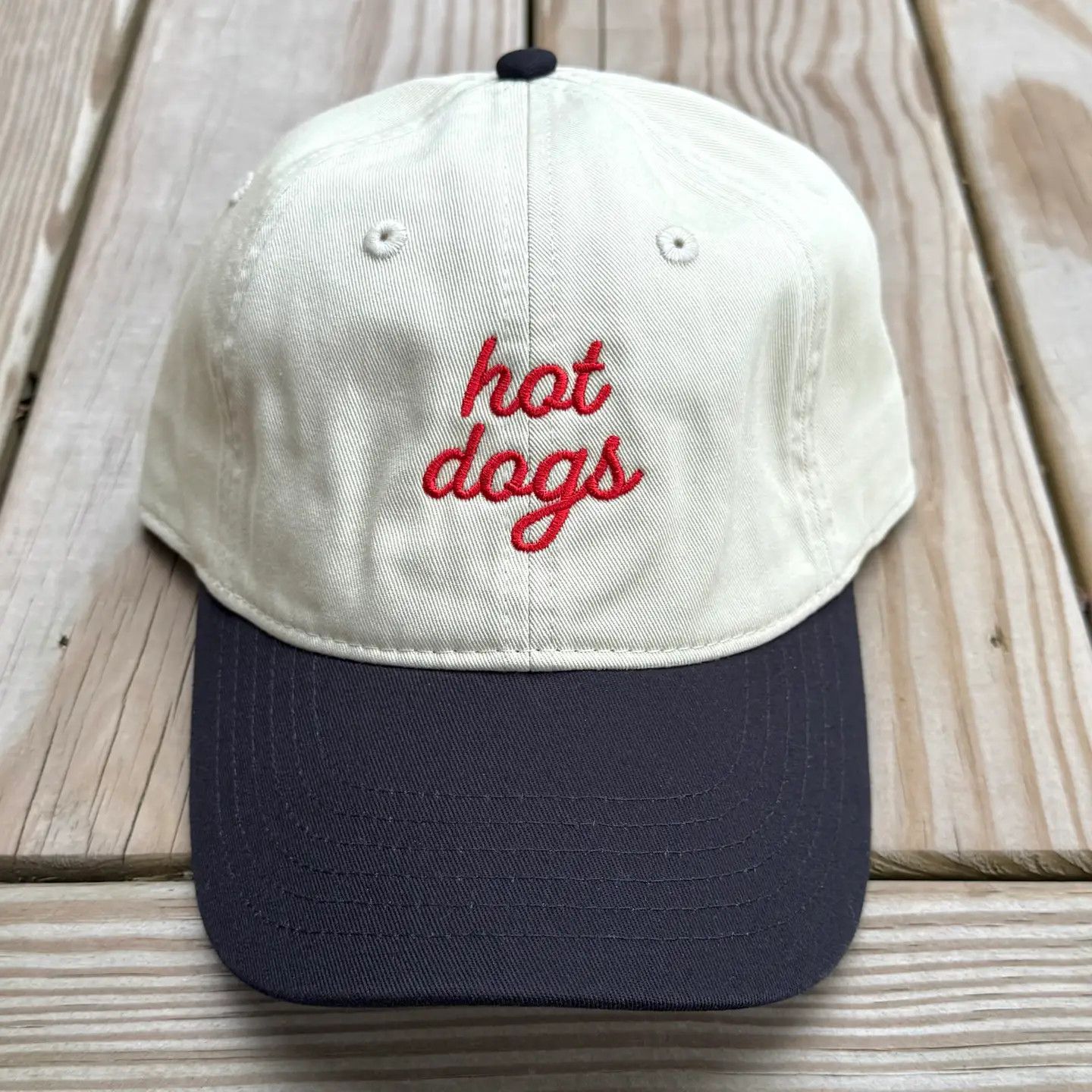 Silver Spider Hot Dogs Khaki &amp; Black Baseball Cap
