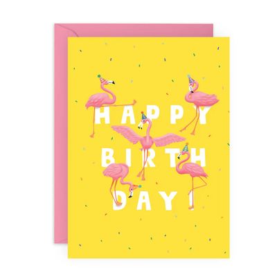 Birthday Letters Flamingo Cute Birthday