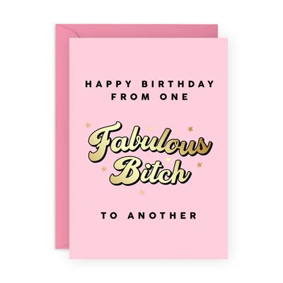 One Fabulous Bitch To Another Funny Birthday