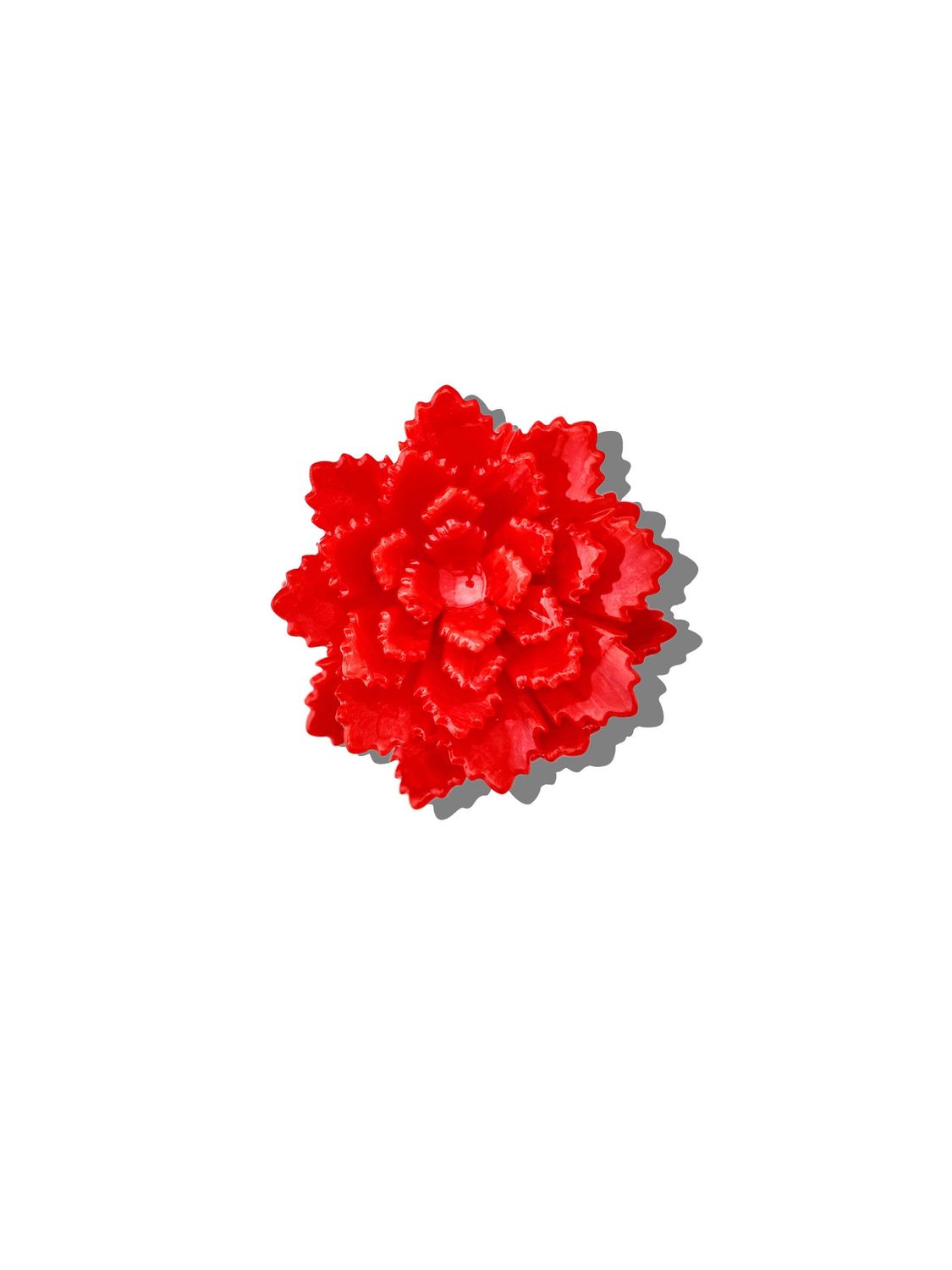 Solar Eclipse Origami Peony Hair Claw Red