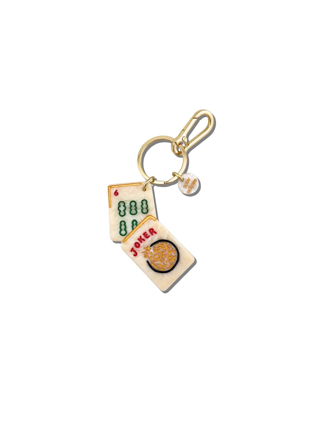 Solar Eclipse Mahjong Bag Charm + Keychain