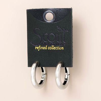Stellar Med Hoop Sterling Silver Earring