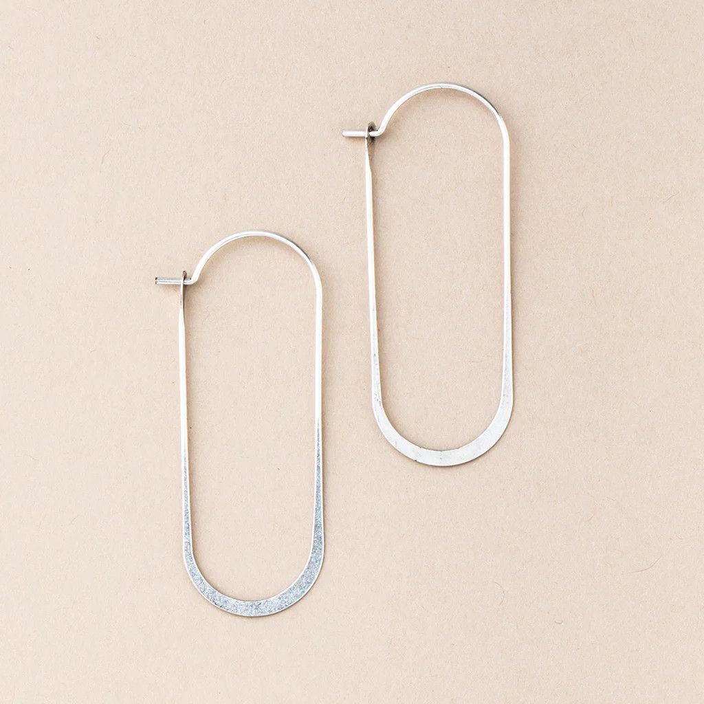 Cosmic Oval Sterling Silver Earring