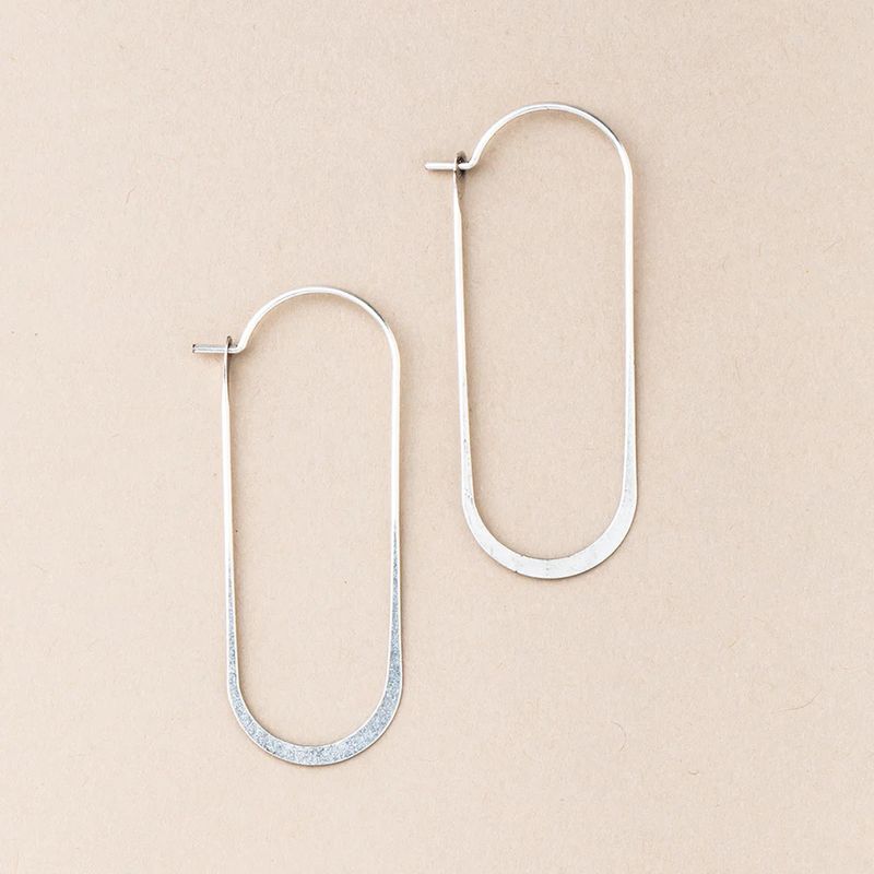 Cosmic Oval Sterling Silver Earring