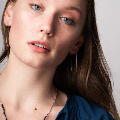 Cosmic Oval Sterling Silver Earring