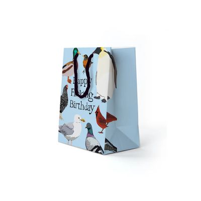 Happy Flocking Birthday Bird Pun Gift Bag