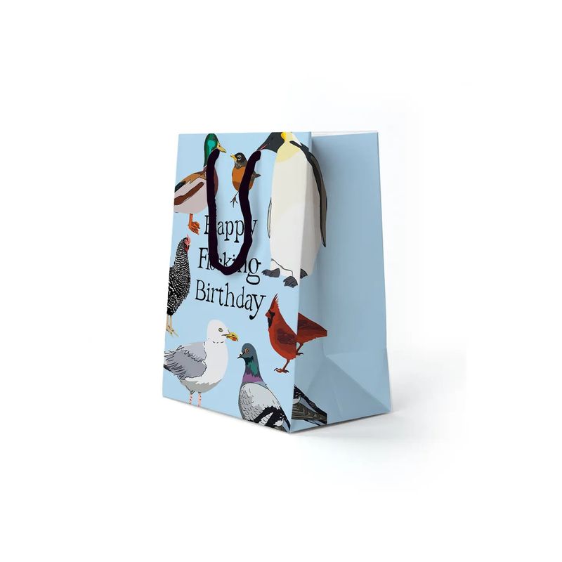 Happy Flocking Birthday Bird Pun Gift Bag