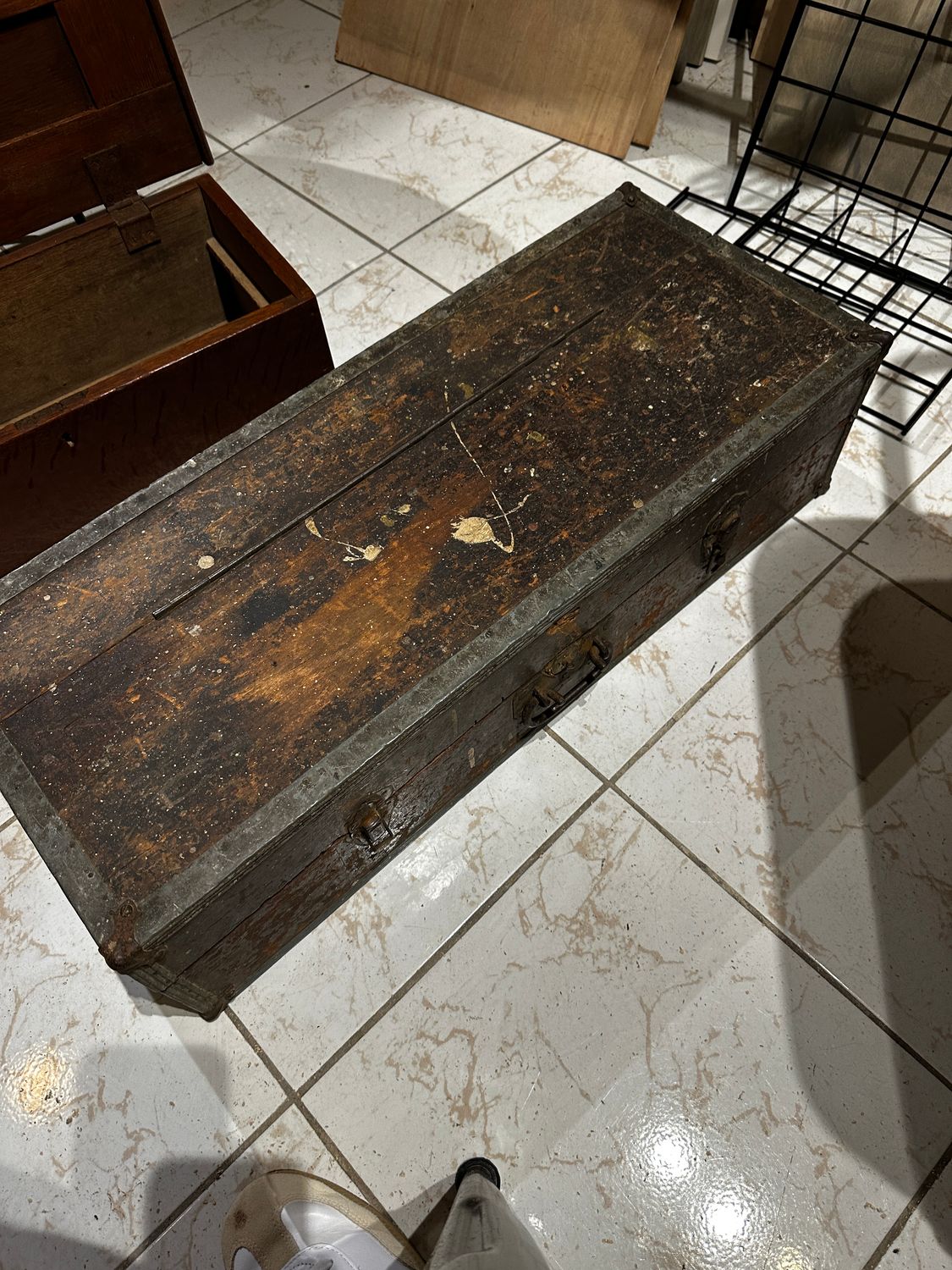 Vintage Wooden  Tool Box