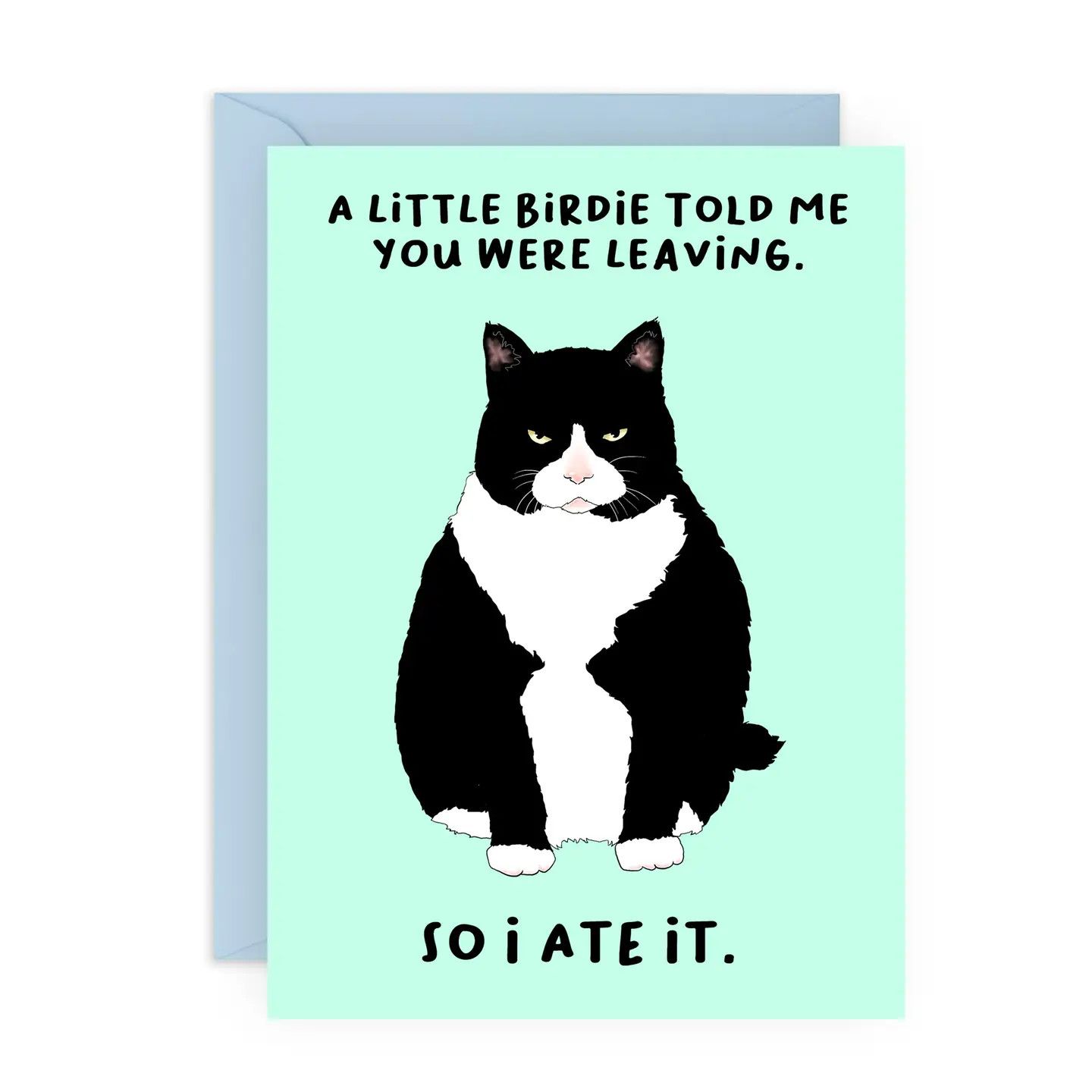 Little Birdie Leaving Funny Leaving Card