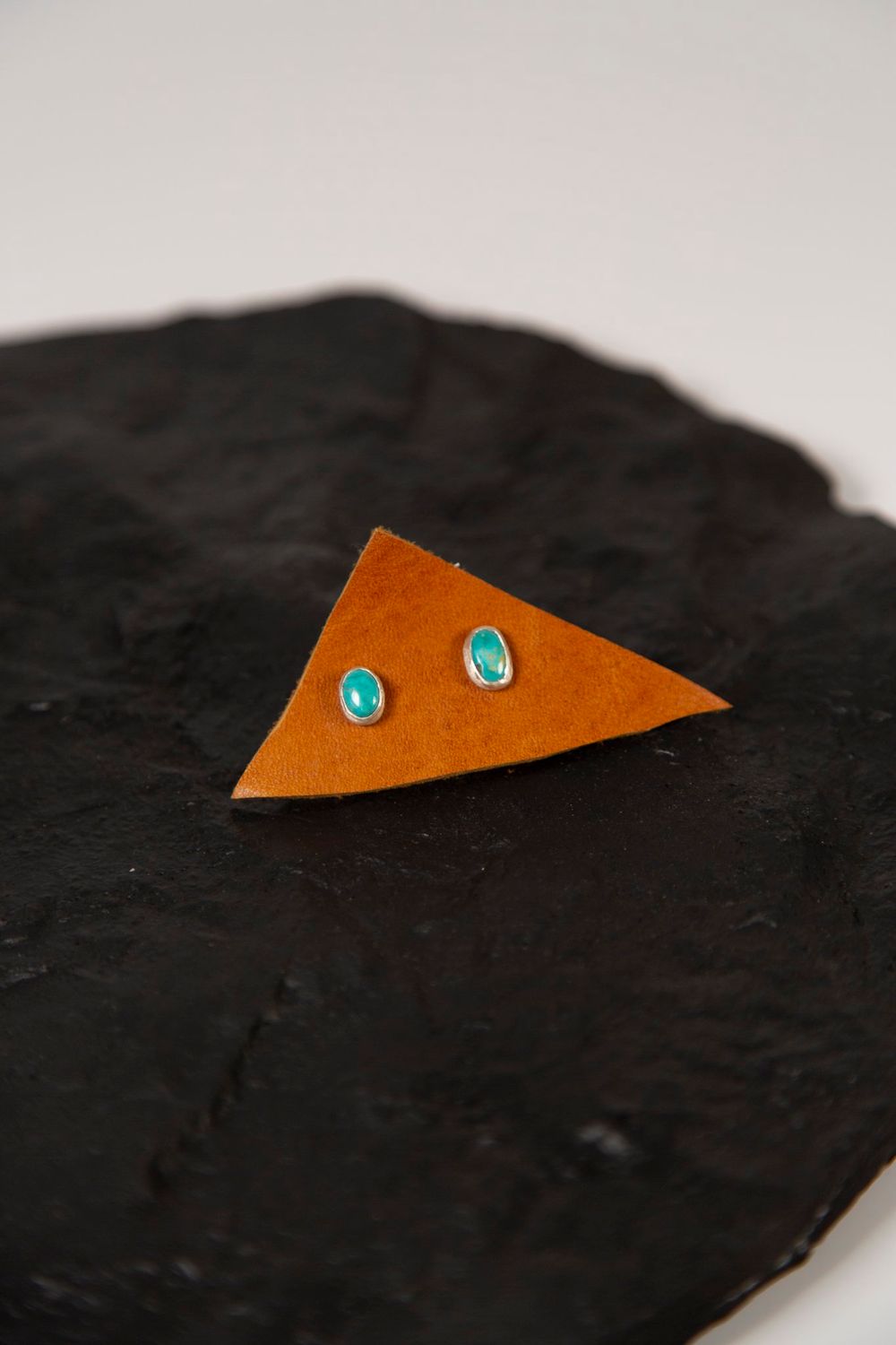 Lonewolf Turquoise Studs Silver