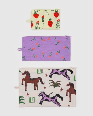 Baggu Flat Pouch Set Painted Prairie