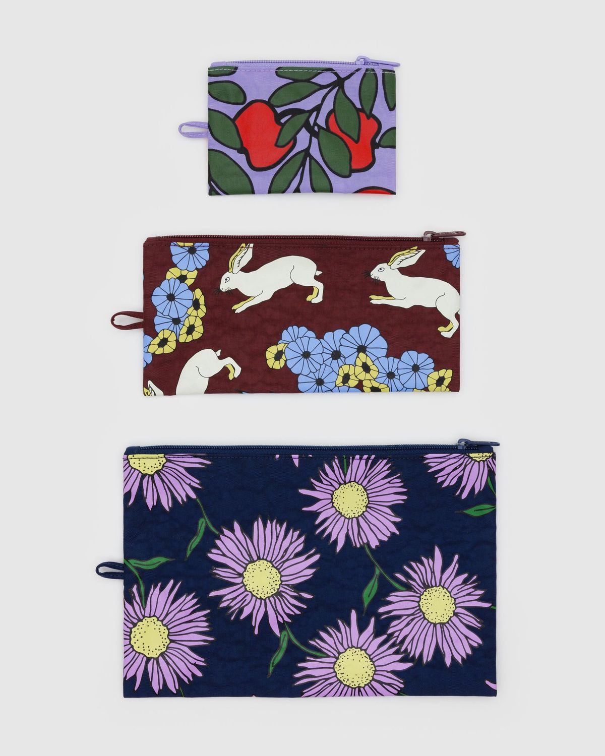 Baggu Flat Pouch Set Night Orchard