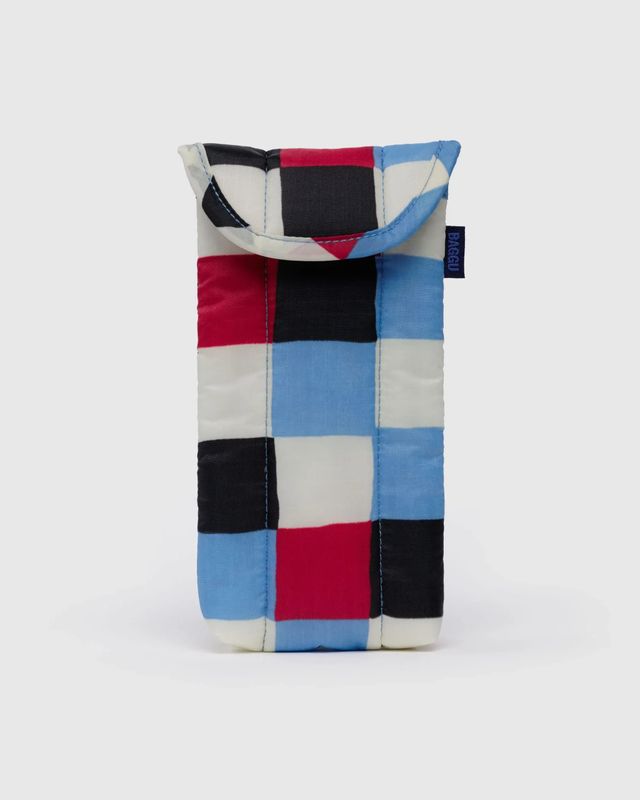 Baggu Puffy Glasses Sleeve Painted Check