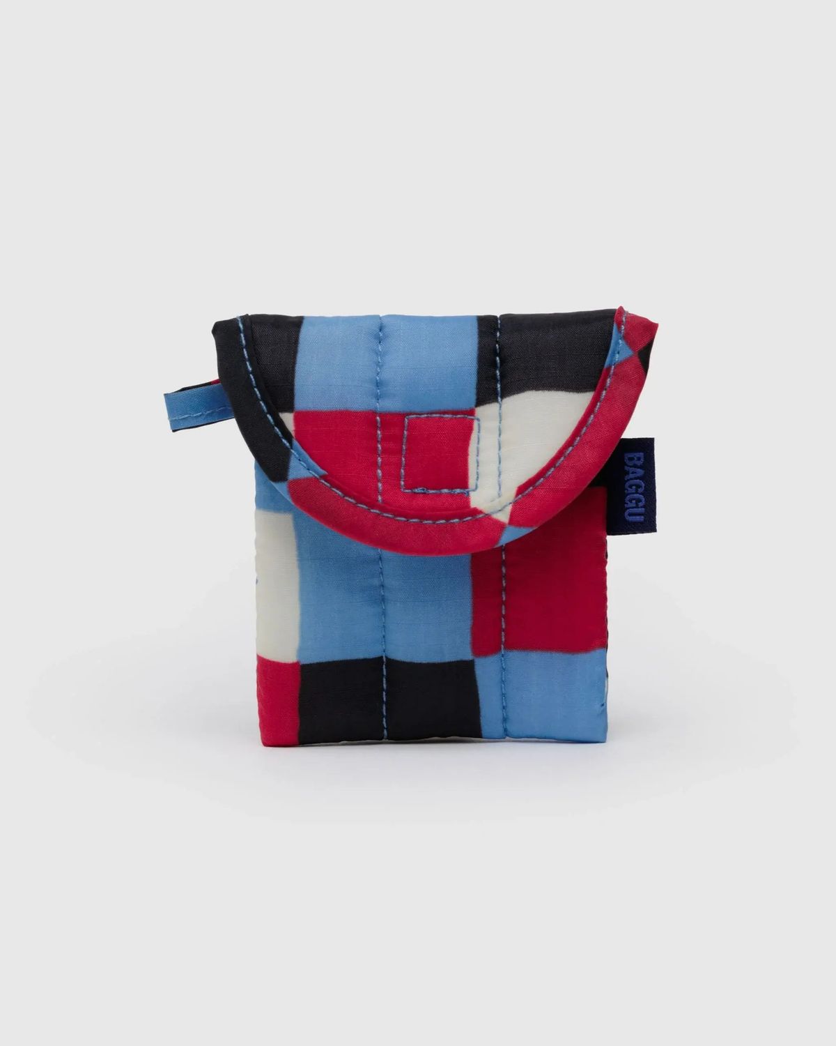 Baggu Puffy Earbuds Case Painted Check
