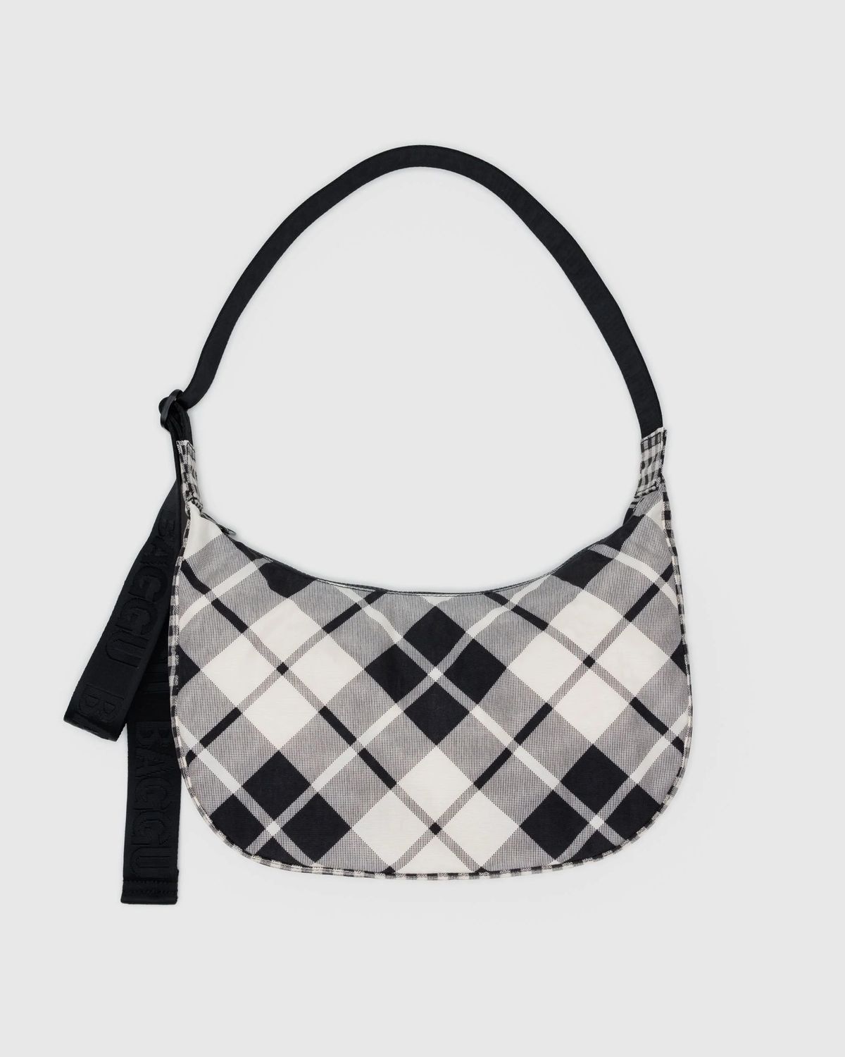 Baggu Medium 47&quot; Nylon Crescent Bag Mixed Plaid