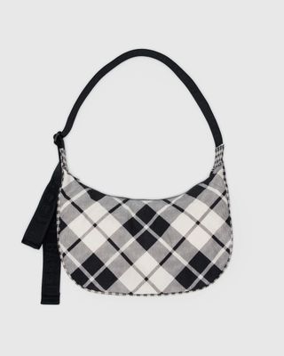 Baggu Medium 47&quot; Nylon Crescent Bag Mixed Plaid