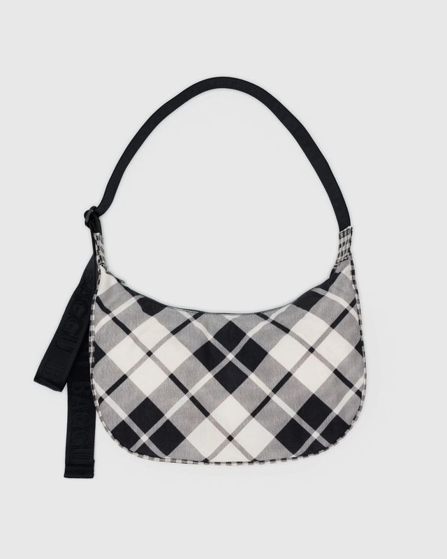 Baggu Medium 47&quot; Nylon Crescent Bag Mixed Plaid