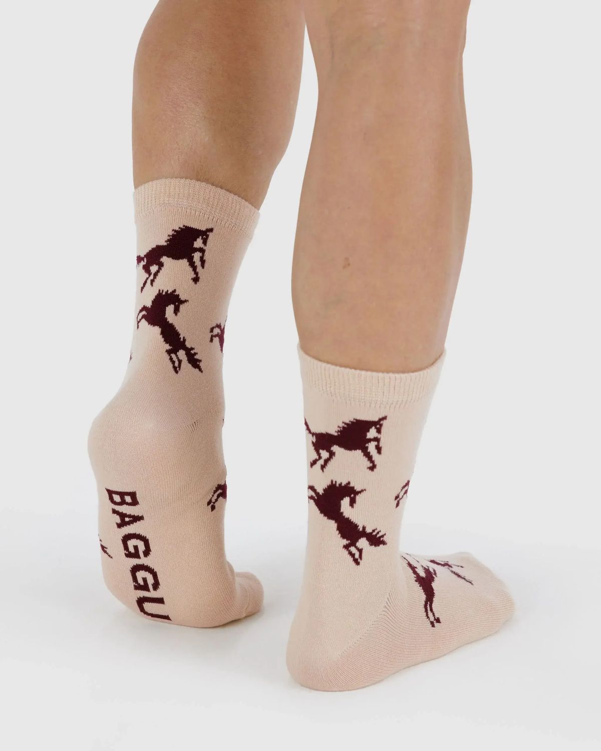 Baggu Crew Socks Horses