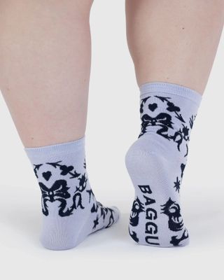 Baggu Crew Socks Western Cut-Outs