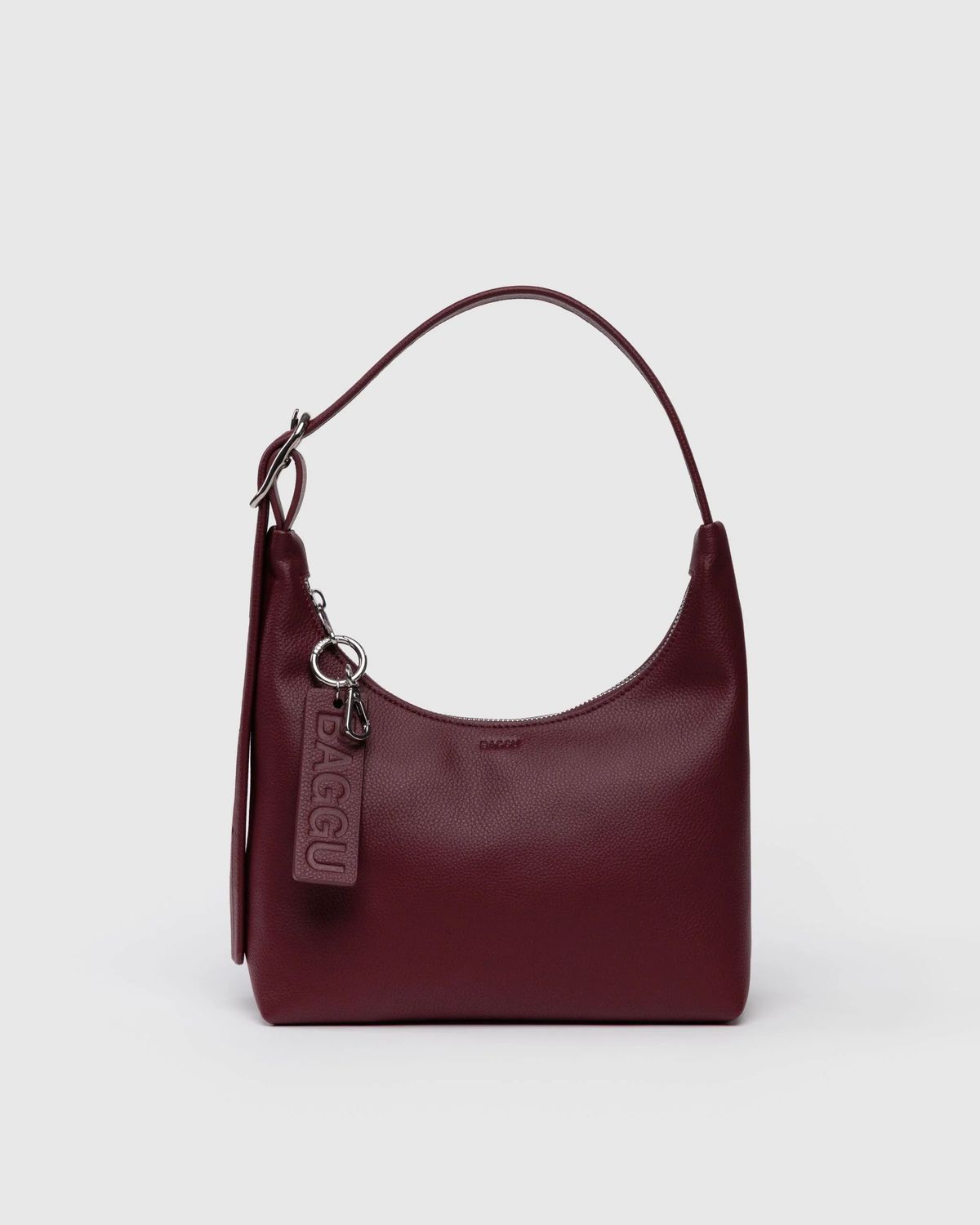 Baggu Mini Recycled Leather Shoulder Bag Mahogany
