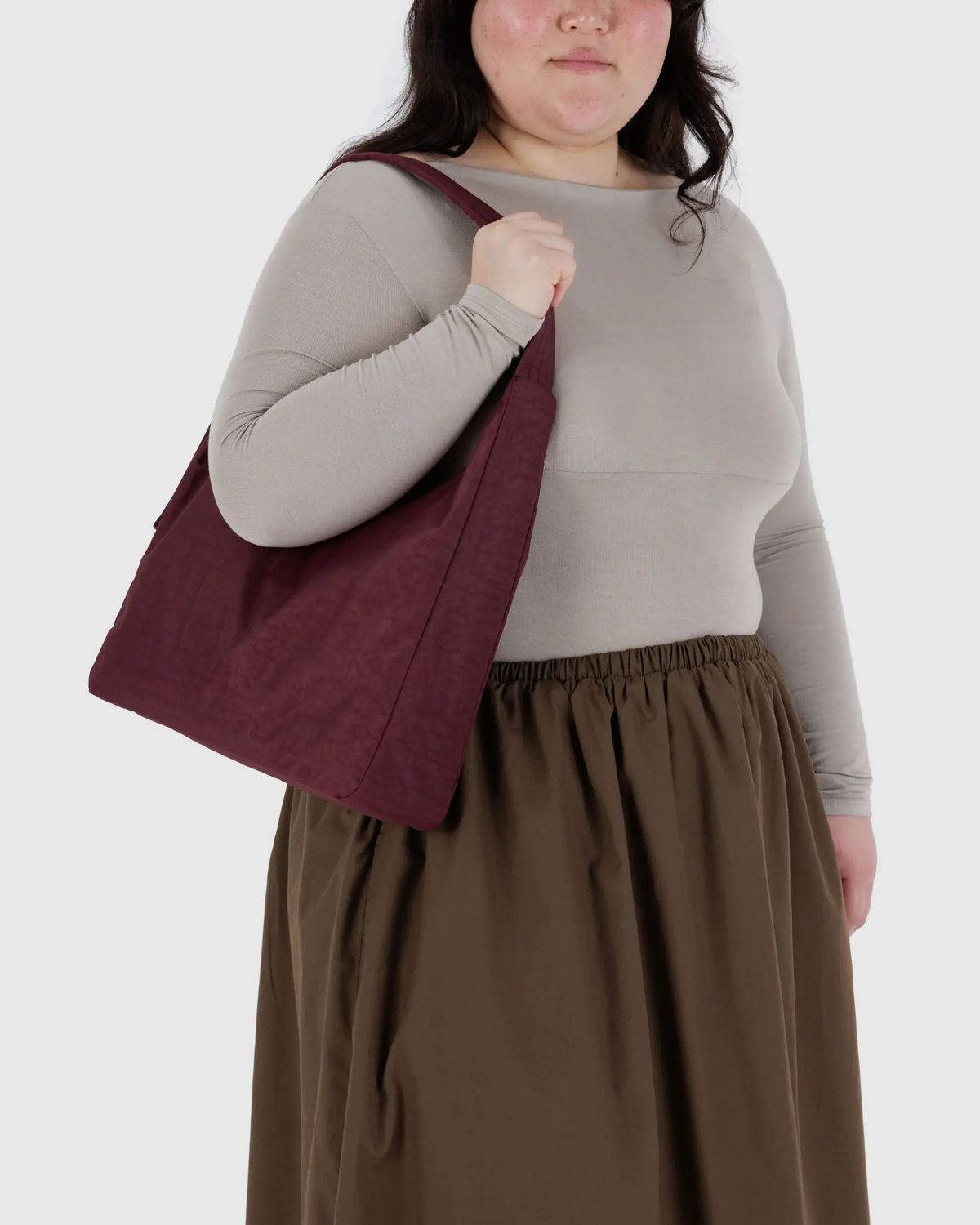 Baggu Nylon Shoulder Bag Mahogany